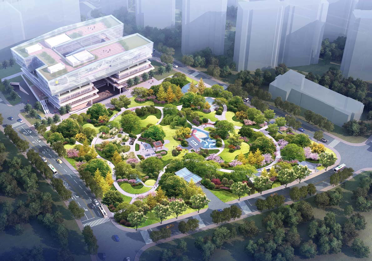 天成單元小區(qū)級(jí)公園和地下停車(chē)場(chǎng)